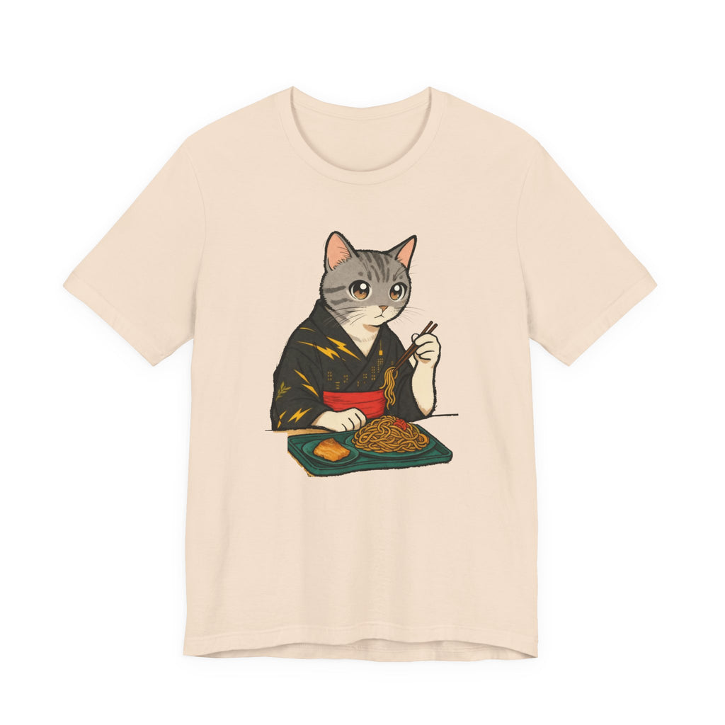 Yakisoba Noodle Cat Shirt - Japanese Street Food Kimono Cat Tee