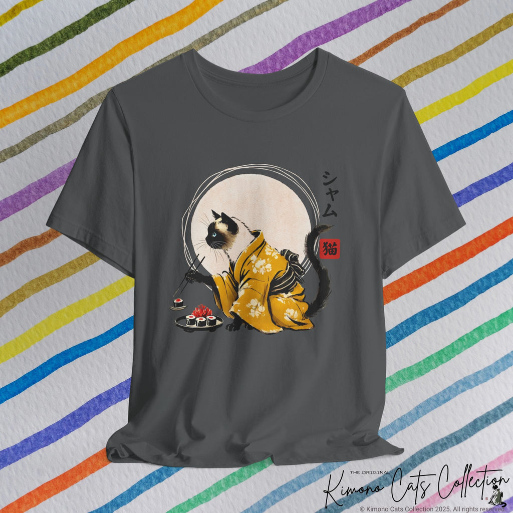 Sushi-Loving Siamese Cat - T-Shirt