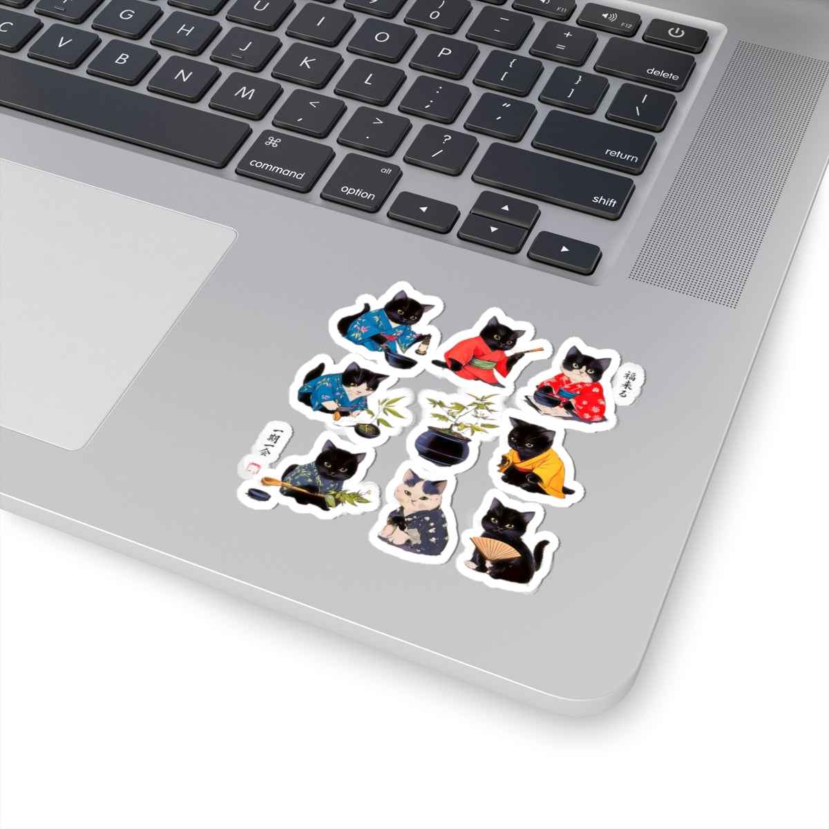 Kittens in Kimono Stickers | Kiss-Cut Sticker Sheet