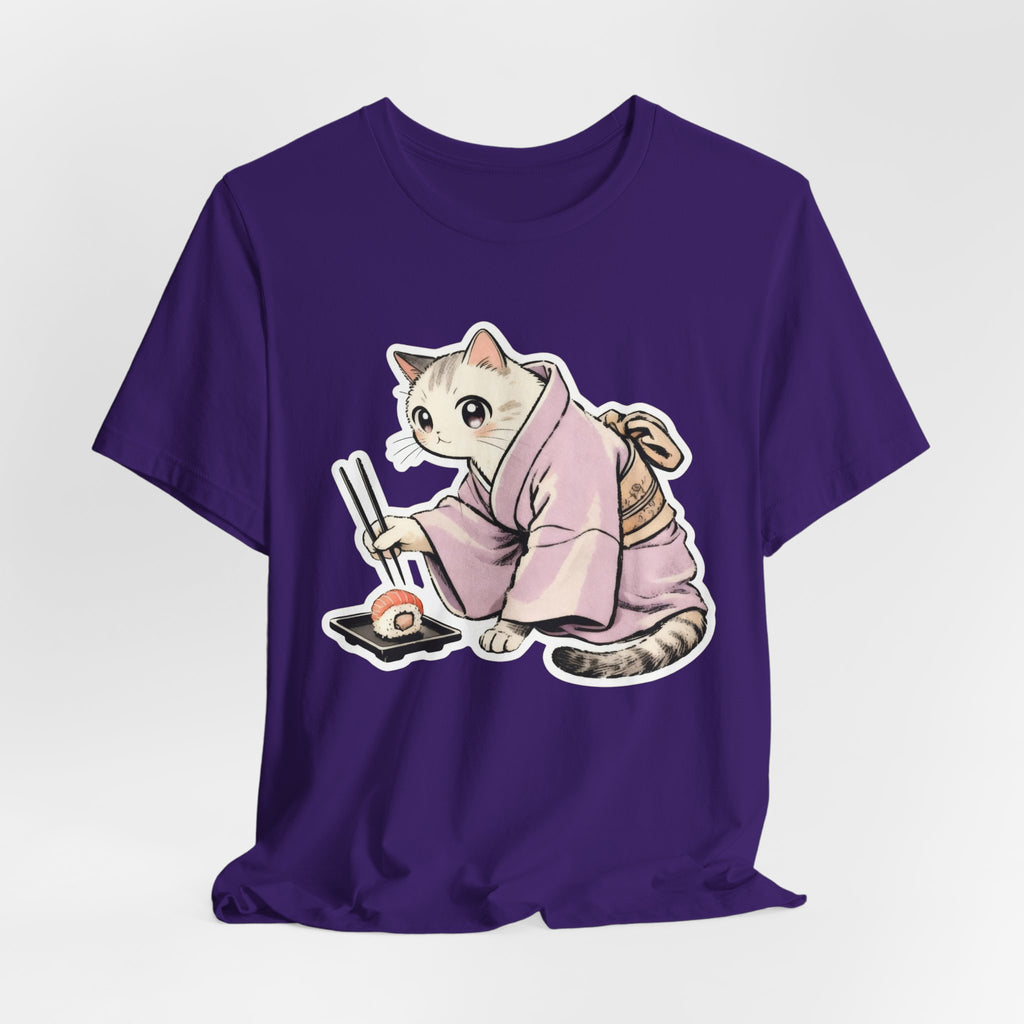 Sushi Cat Shirt - Japanese Kimono Cat Tee