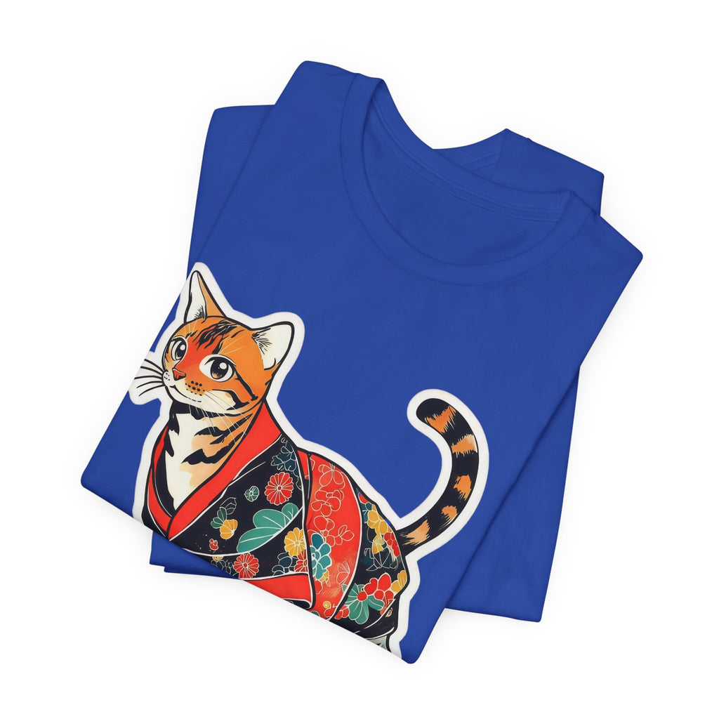 Cute Japanese Cat Shirt Kimono Kitty Tee