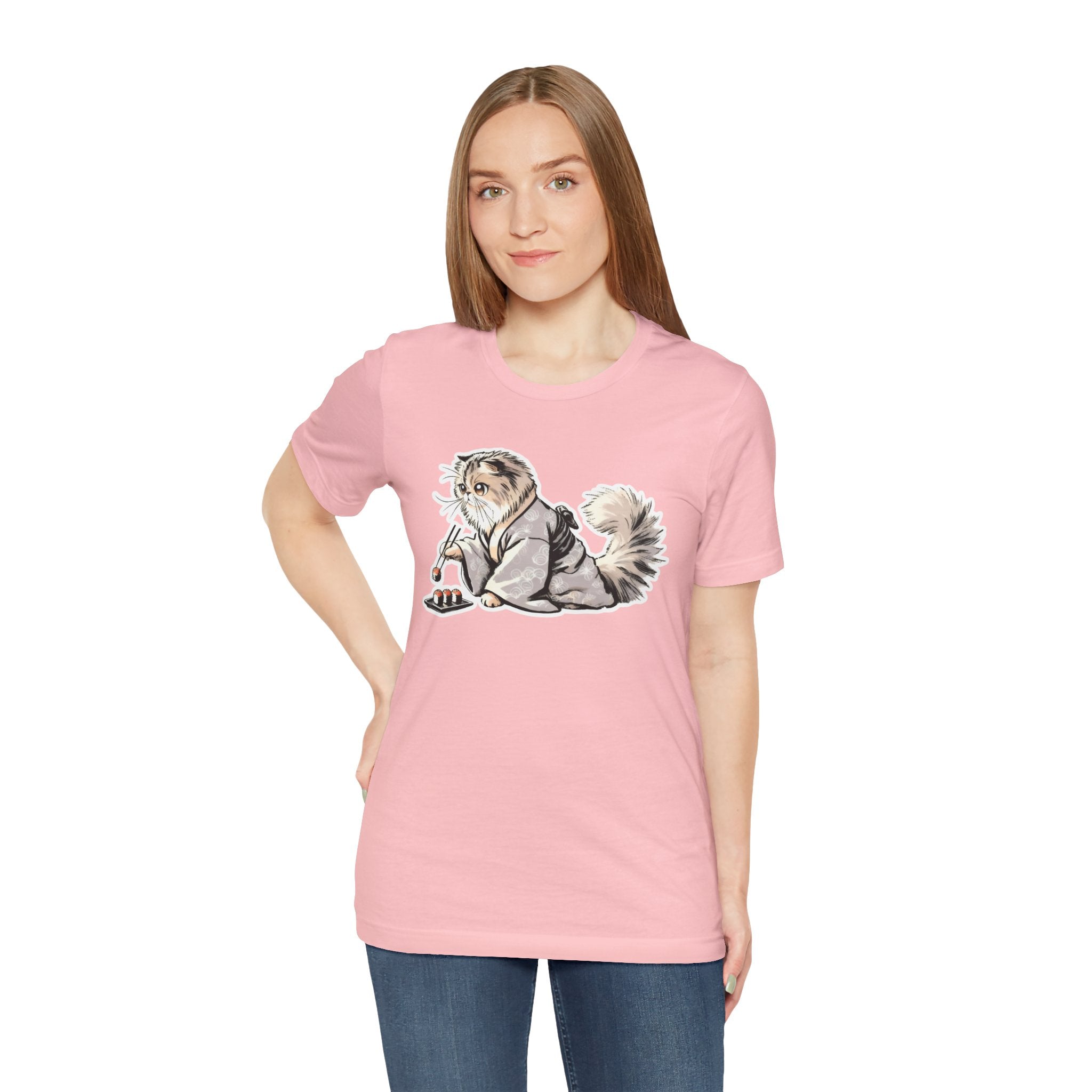 Sushi Cat Chopsticks Shirt - Cute Japanese Tee