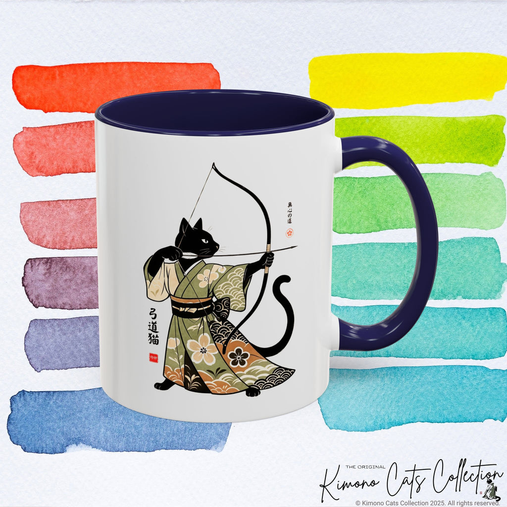 Kyudo Cat Warrior Coffee Mug