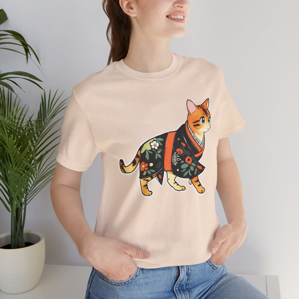 Peaceful Kimono Cat Shirt - Zen Japan Tee for Cat Lovers - Kimono Cats Collection