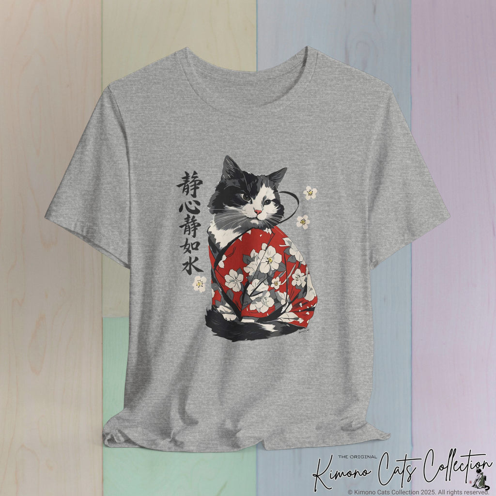 Sakura Neko Cat Tee | Kimono Cat Silhouette, Meow Nyan Japan