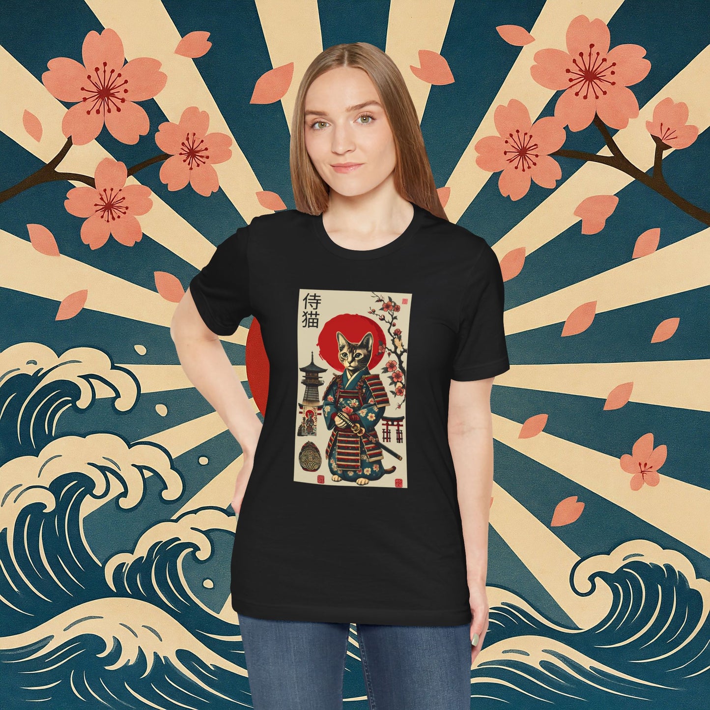 Samurai Neko Stormclaw – Unisex T-Shirt