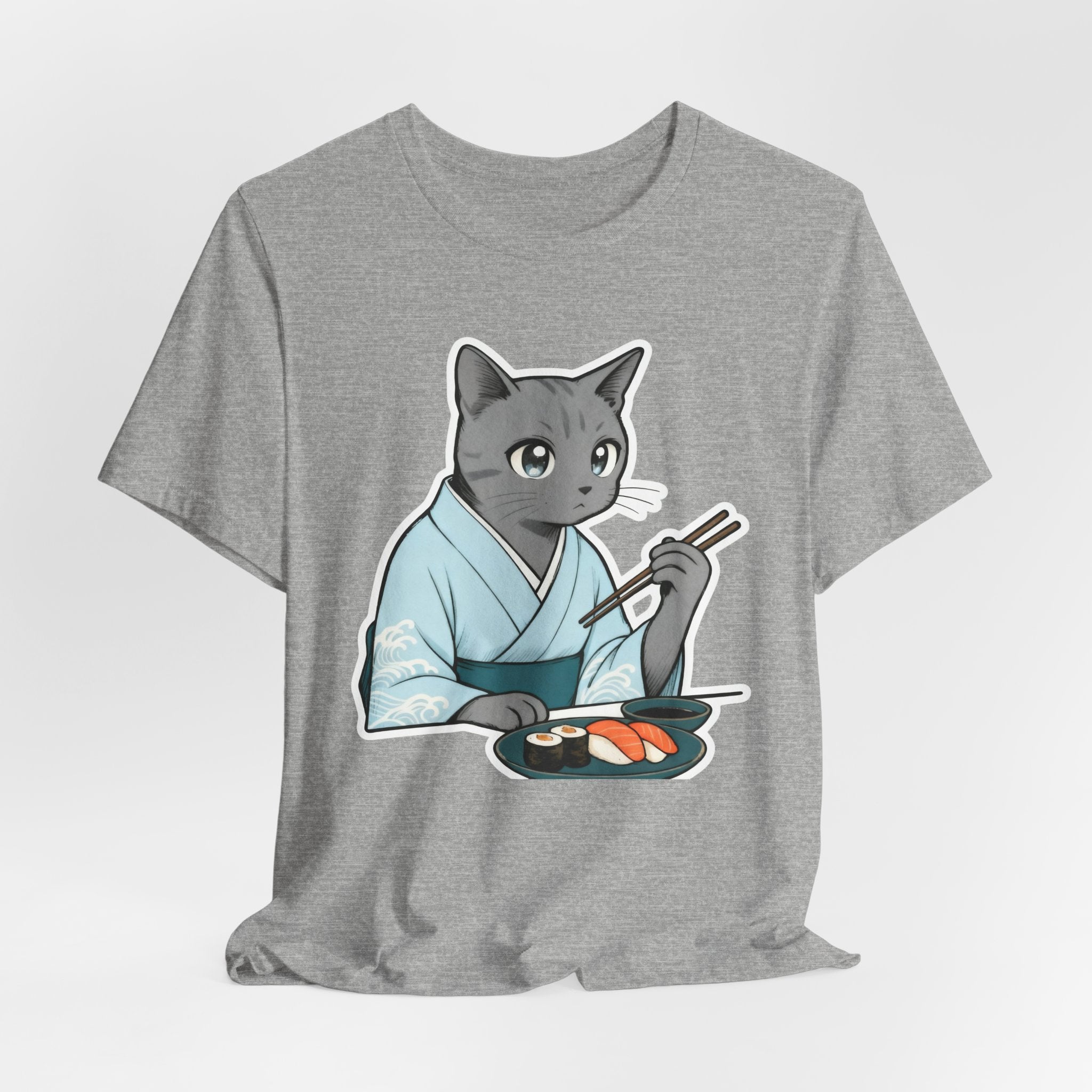 Sushi Kimono Cat Shirt - Japanese Dinner Date Cat Tee