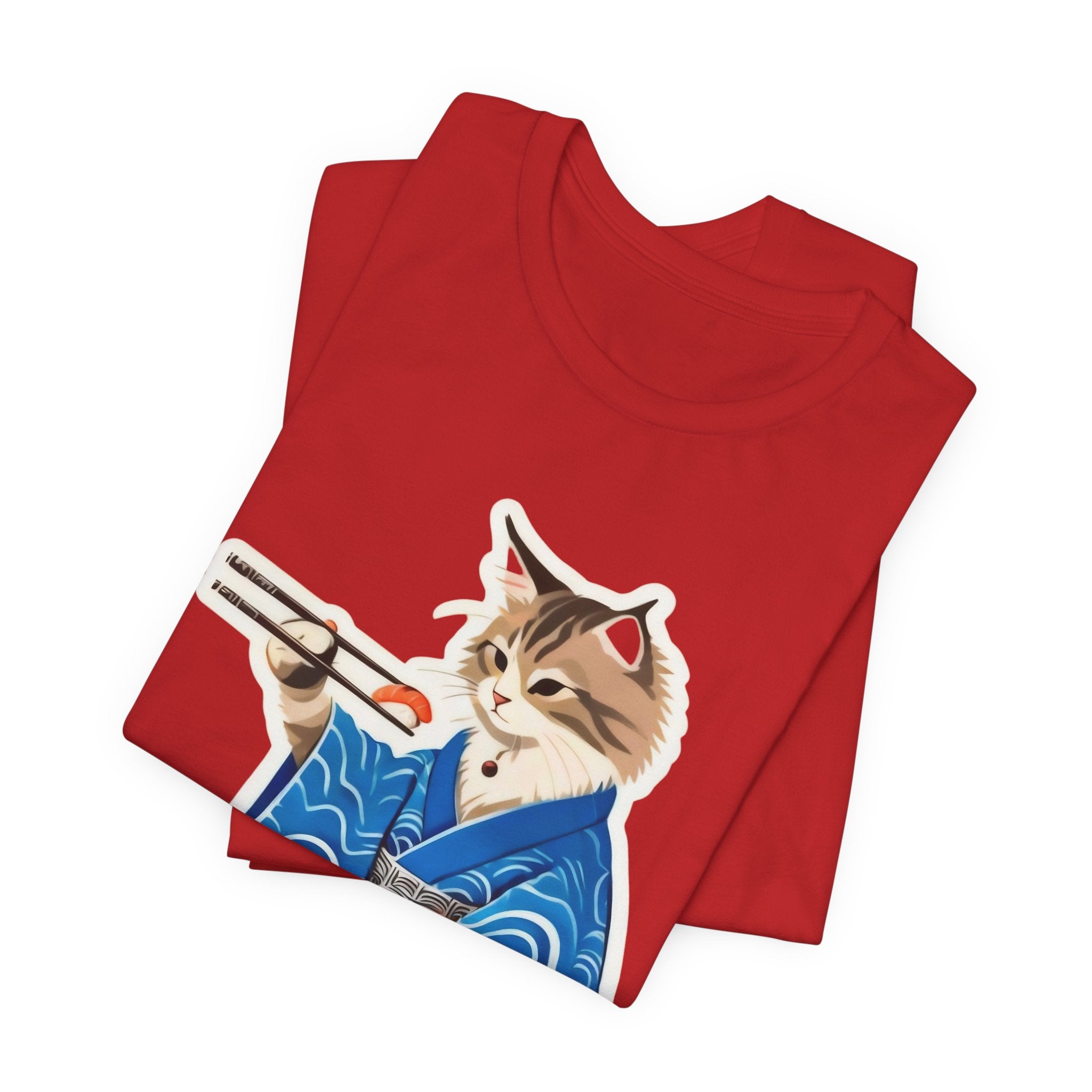 Cute Sushi Cat Shirt - Japanese Kimono Cat Tee