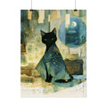 Mystic Night Cat Poster