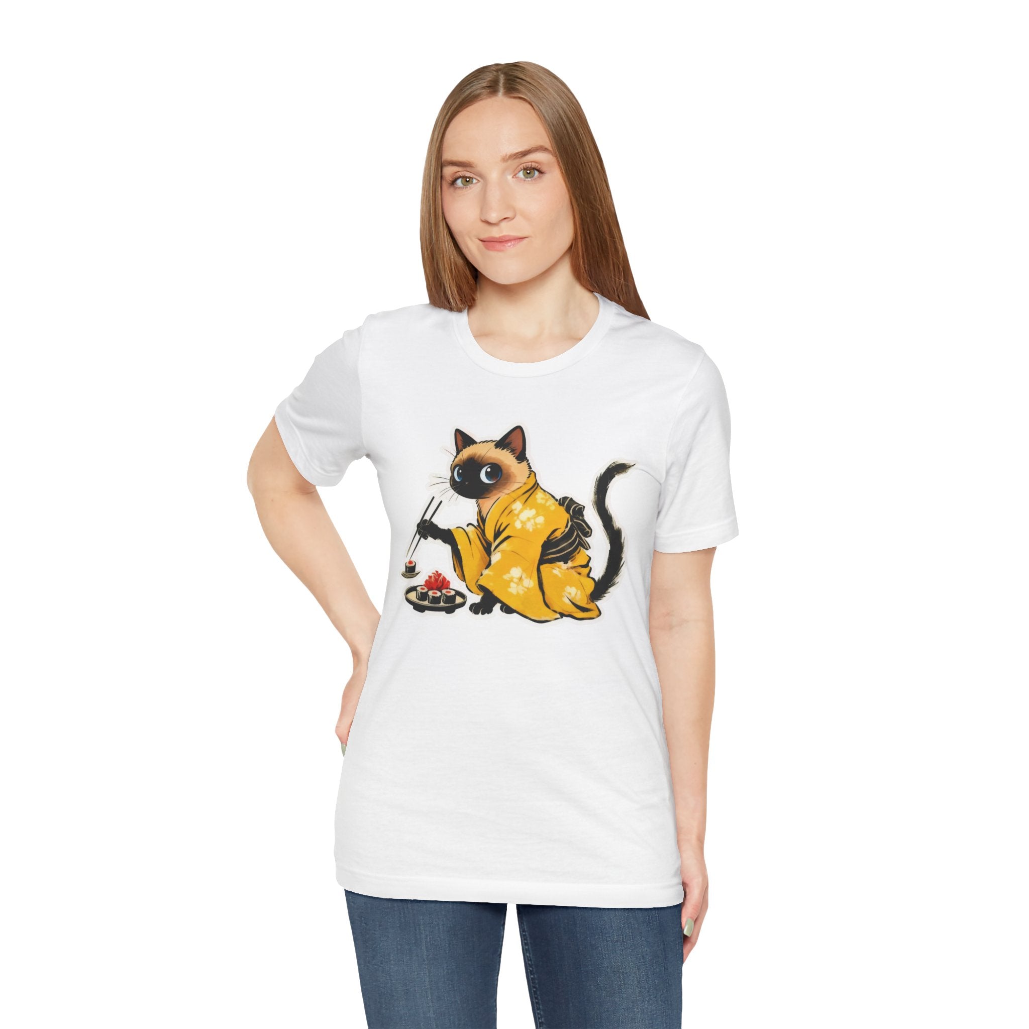 Kawaii Sushi Cat Tee - Japanese Cat Shirt
