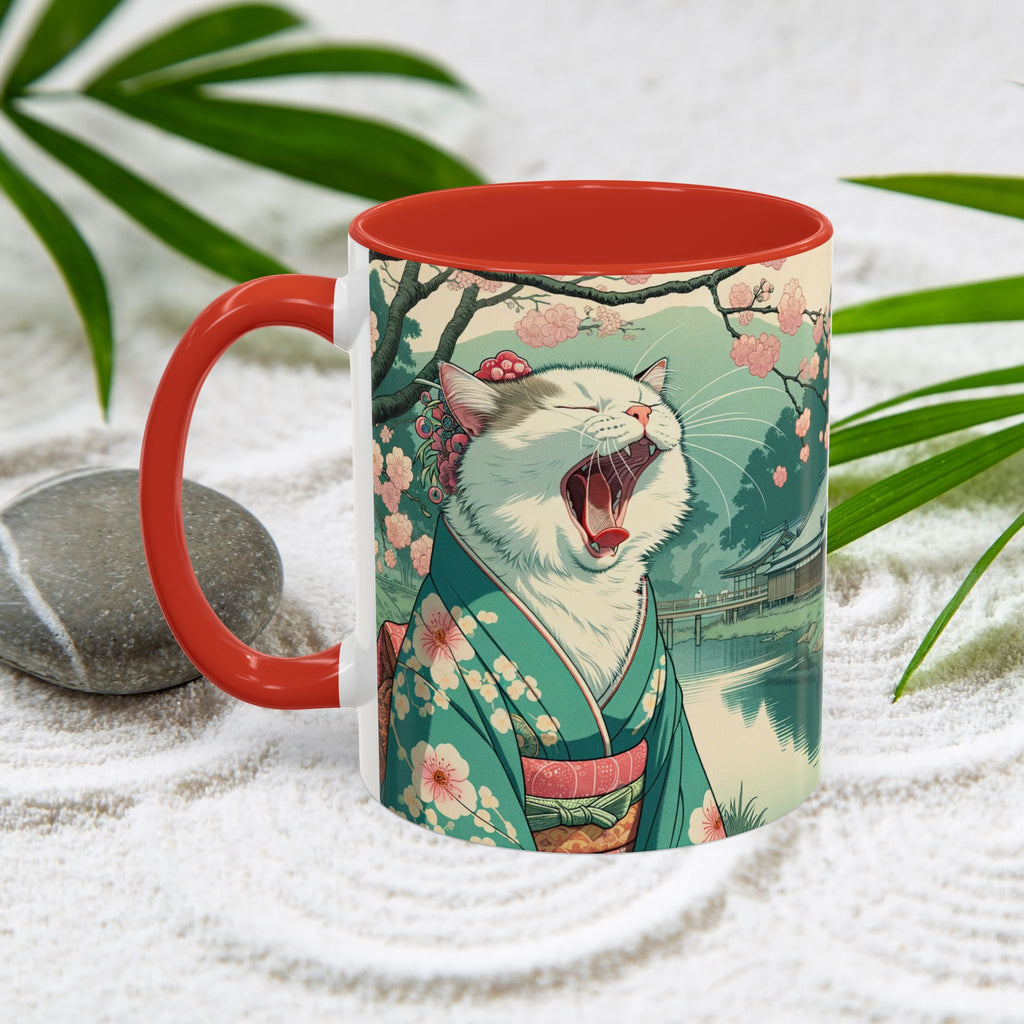 Cute Geisha Cat Mug - Kimono Cat Lover Gift