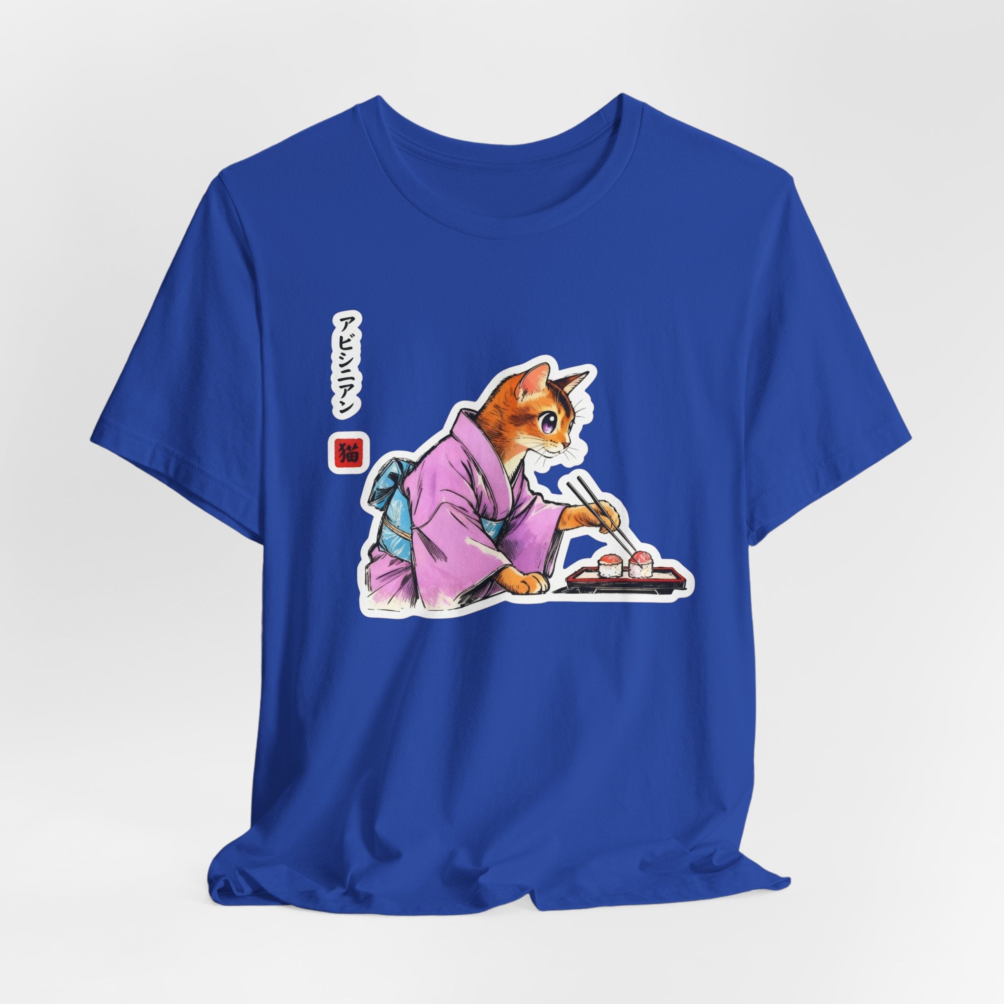 Sushi Cat Tee - Cute Japanese Aesthetic Shirt, Abyssinian