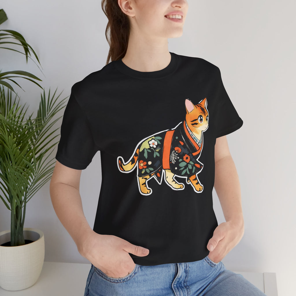 Peaceful Kimono Cat Shirt - Zen Japan Tee for Cat Lovers - Kimono Cats Collection
