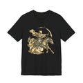 Year of the Horse Archer Cat T-Shirt, Japanese Zodiac Ukiyo-e Ink Wash