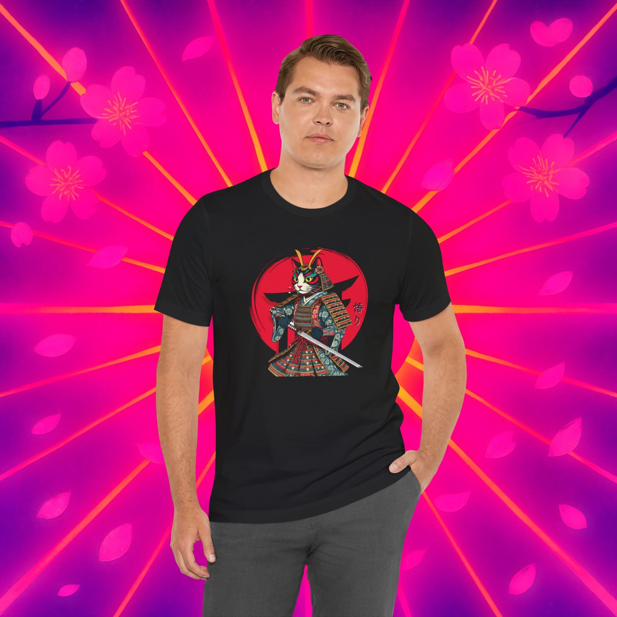 Samurai Cat Warrior Unisex Tee
