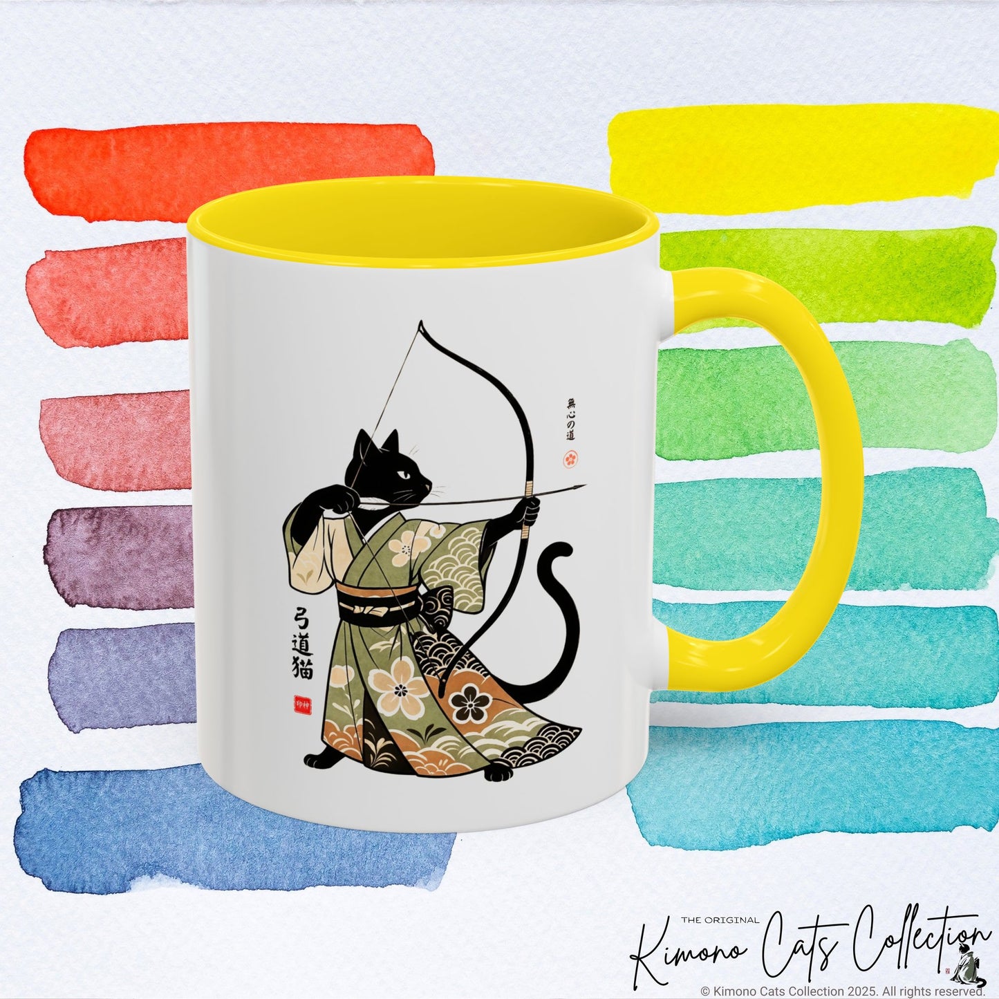Kyudo Cat Warrior Coffee Mug