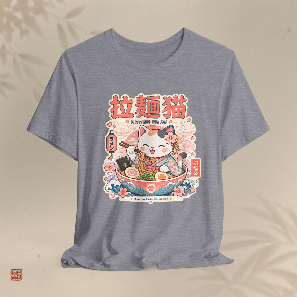 Ramen Maneki Neko T-Shirt — Lucky Cat Ramen Bowl Cute Anime Tee