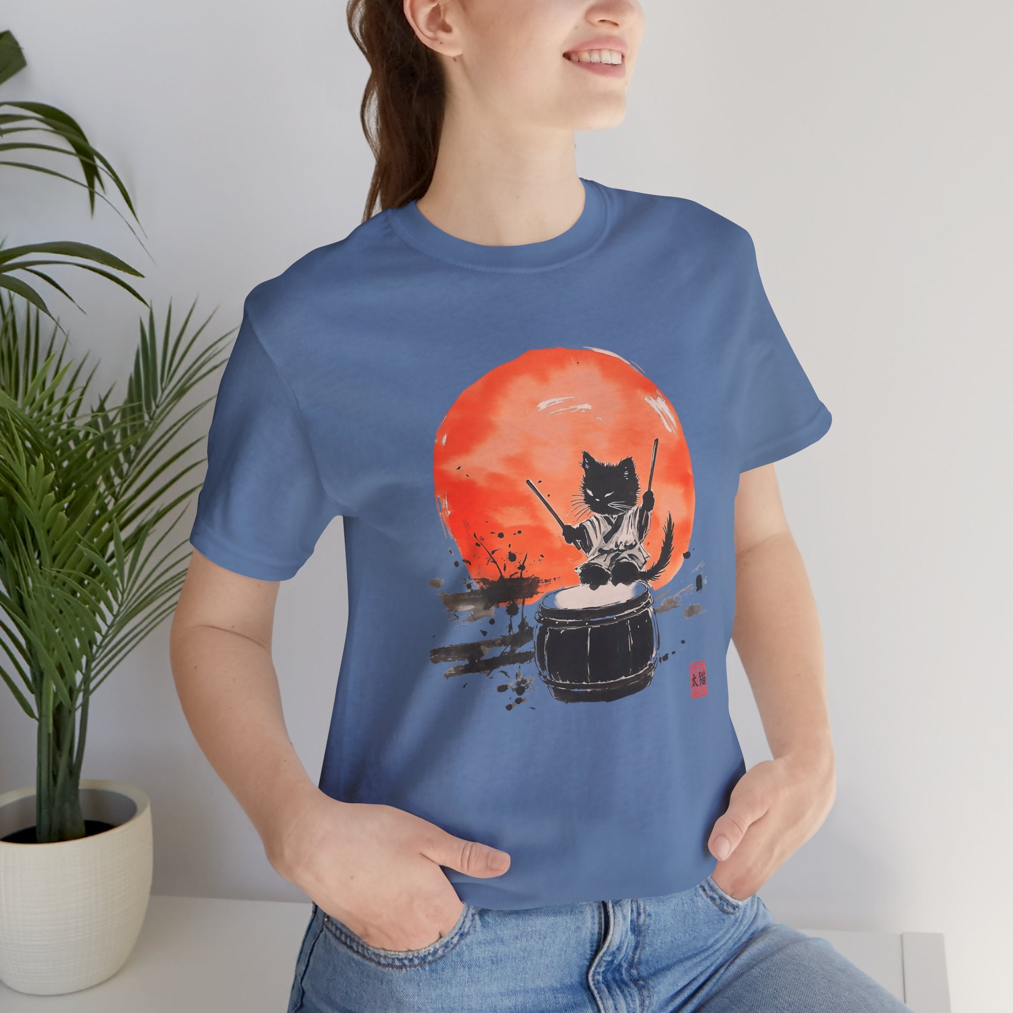 Echo of the Drum – Taiko Cat Tee (Unisex)