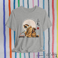 Calico Cat in Kimono Eating Sushi - T-Shirt