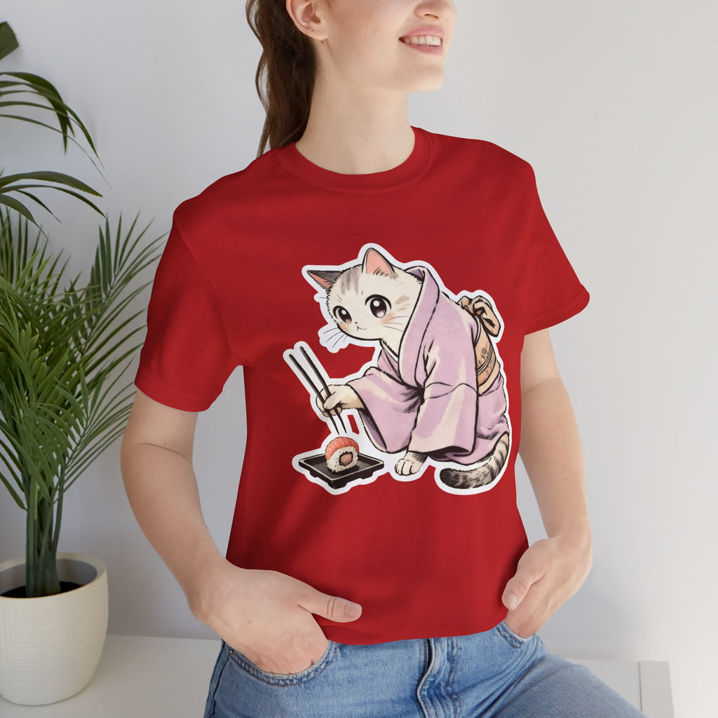 Sushi Cat Shirt - Japanese Kimono Cat Tee