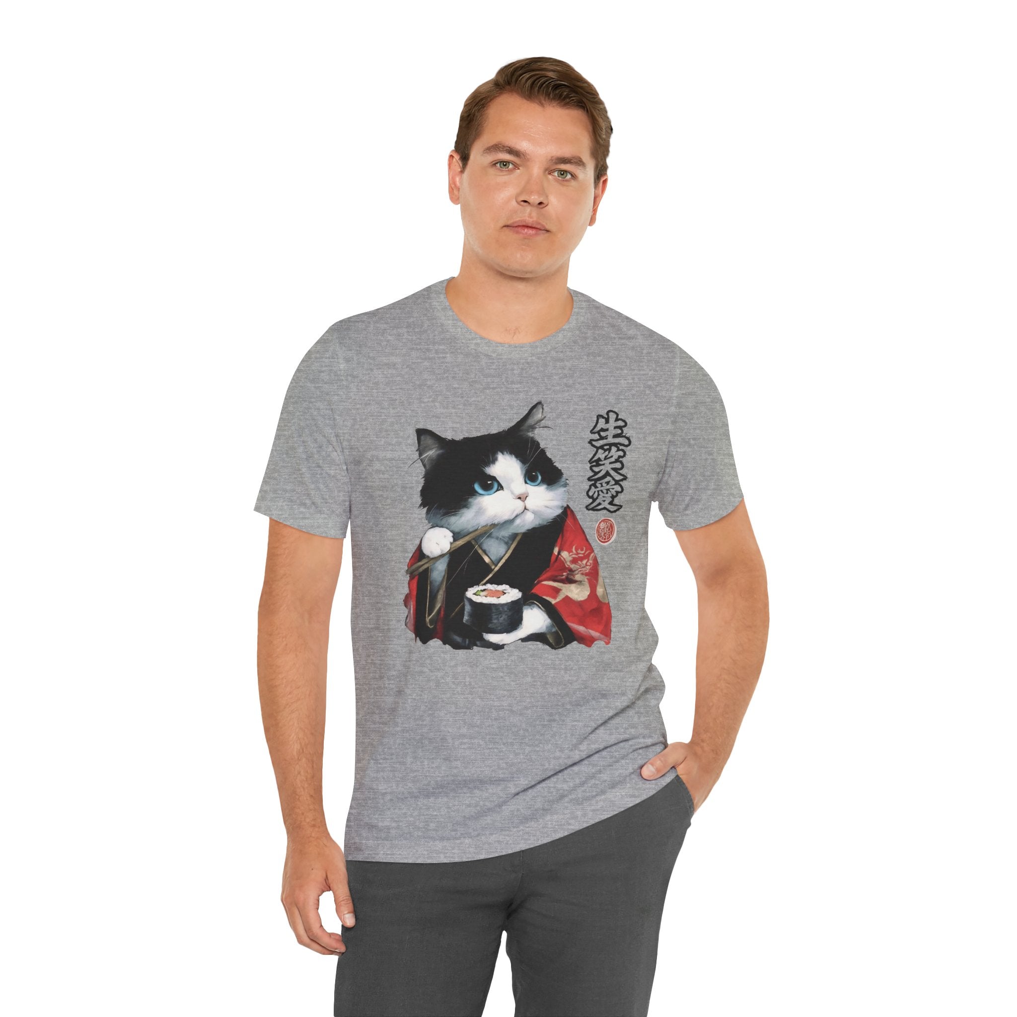 Sushi Cat kimono Cat T-Shirt | Japanese Neko Cat Art