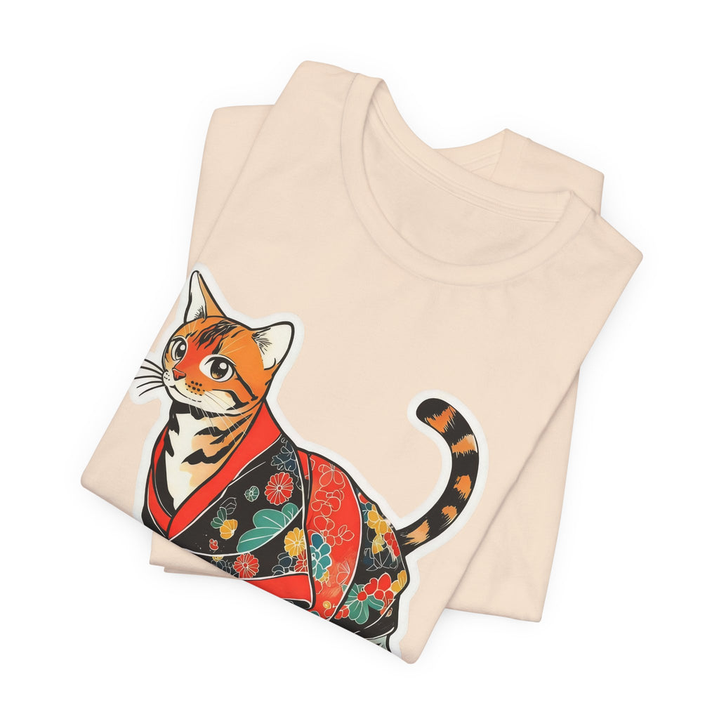 Cute Japanese Cat Shirt Kimono Kitty Tee