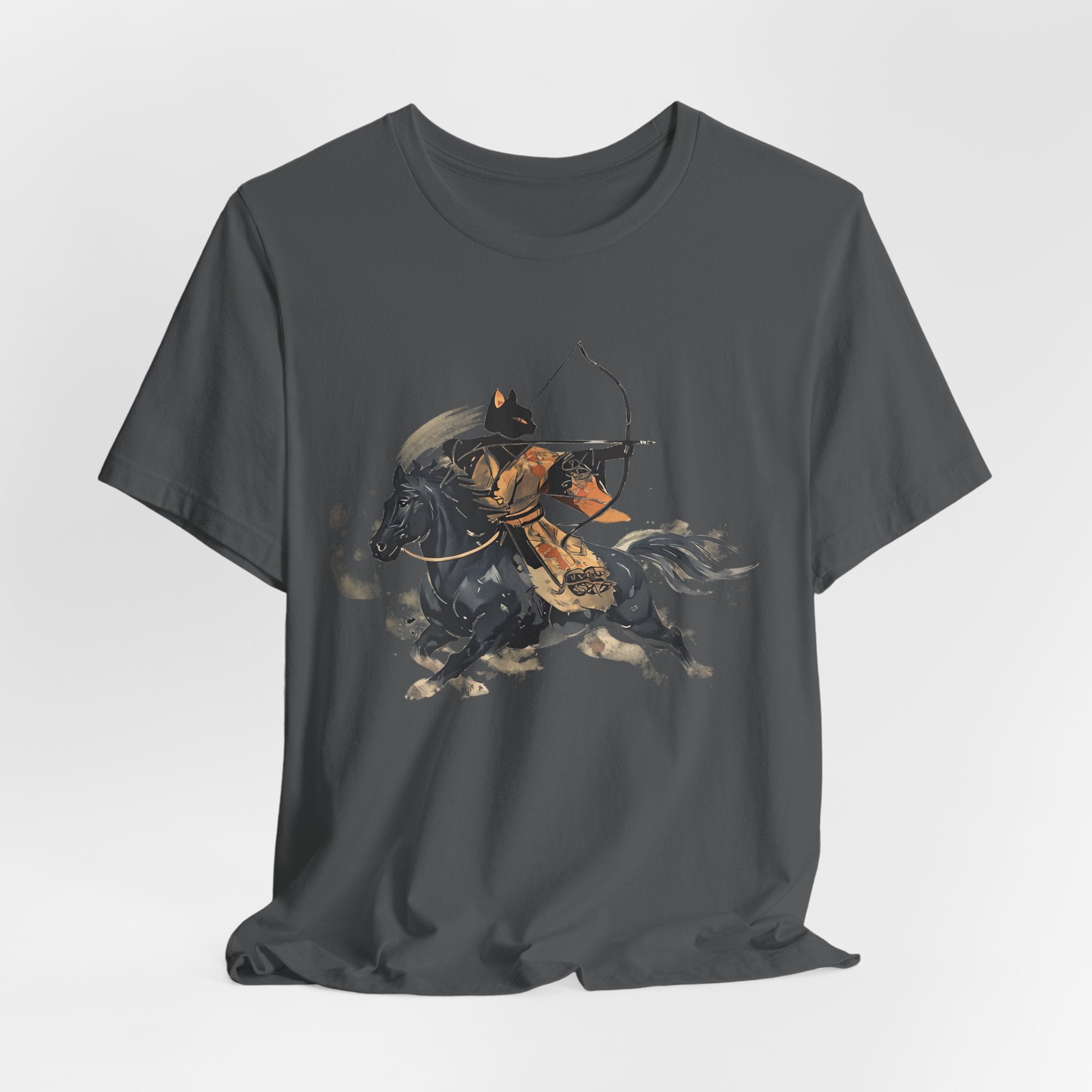 Year of the Horse Kyudo Archer Cat Ukiyo-e Kimono T-Shirt