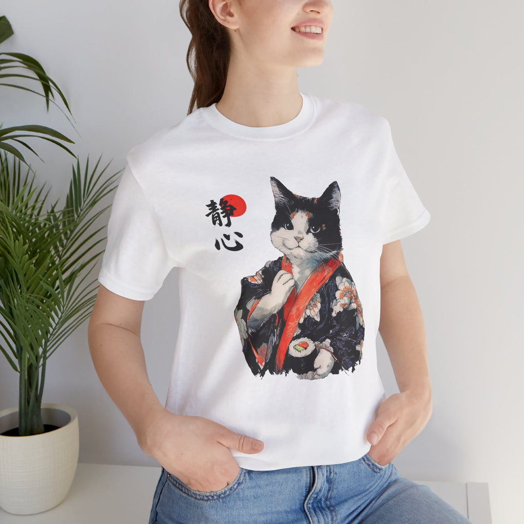 Sushi Cat T-Shirt | Japanese Kimono Neko