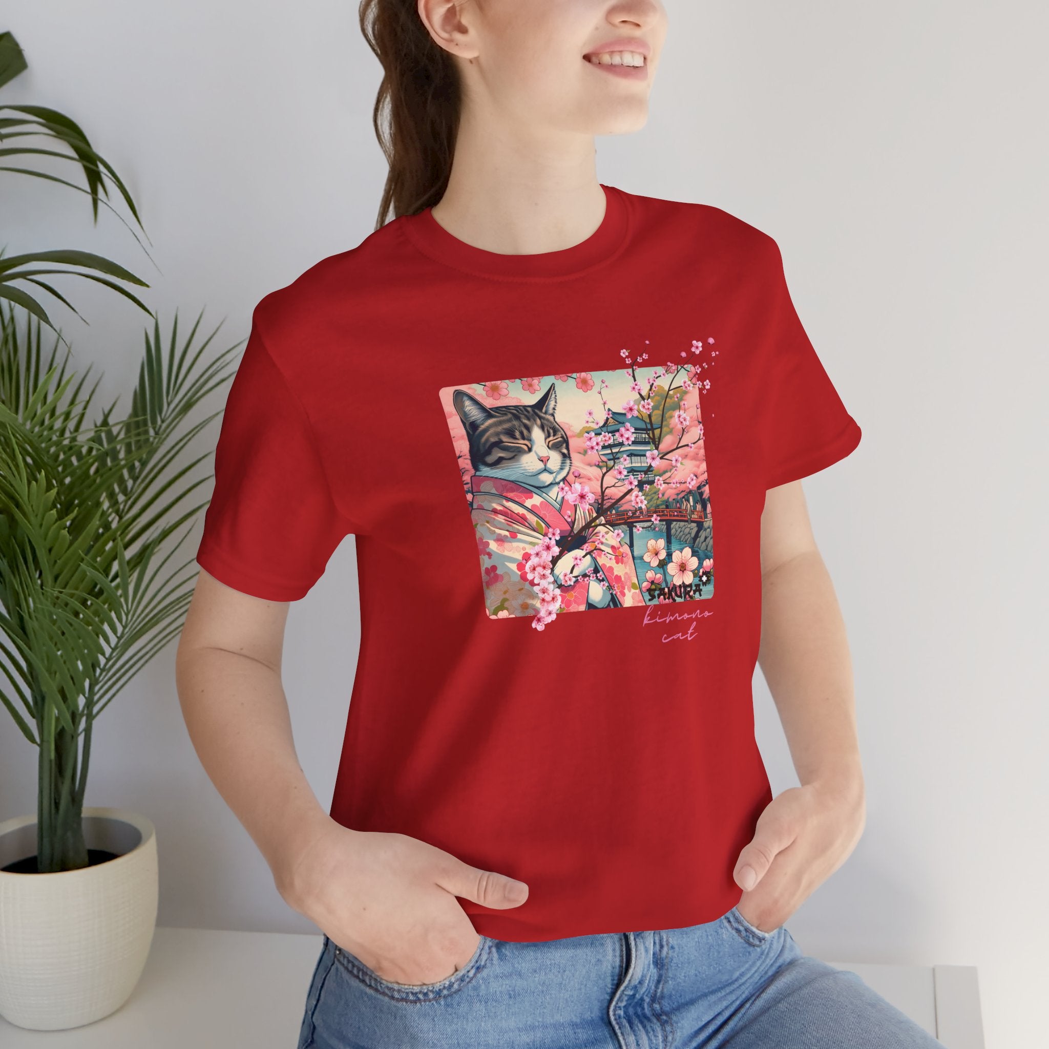 Sakura Kimono Cat Tee - Unisex