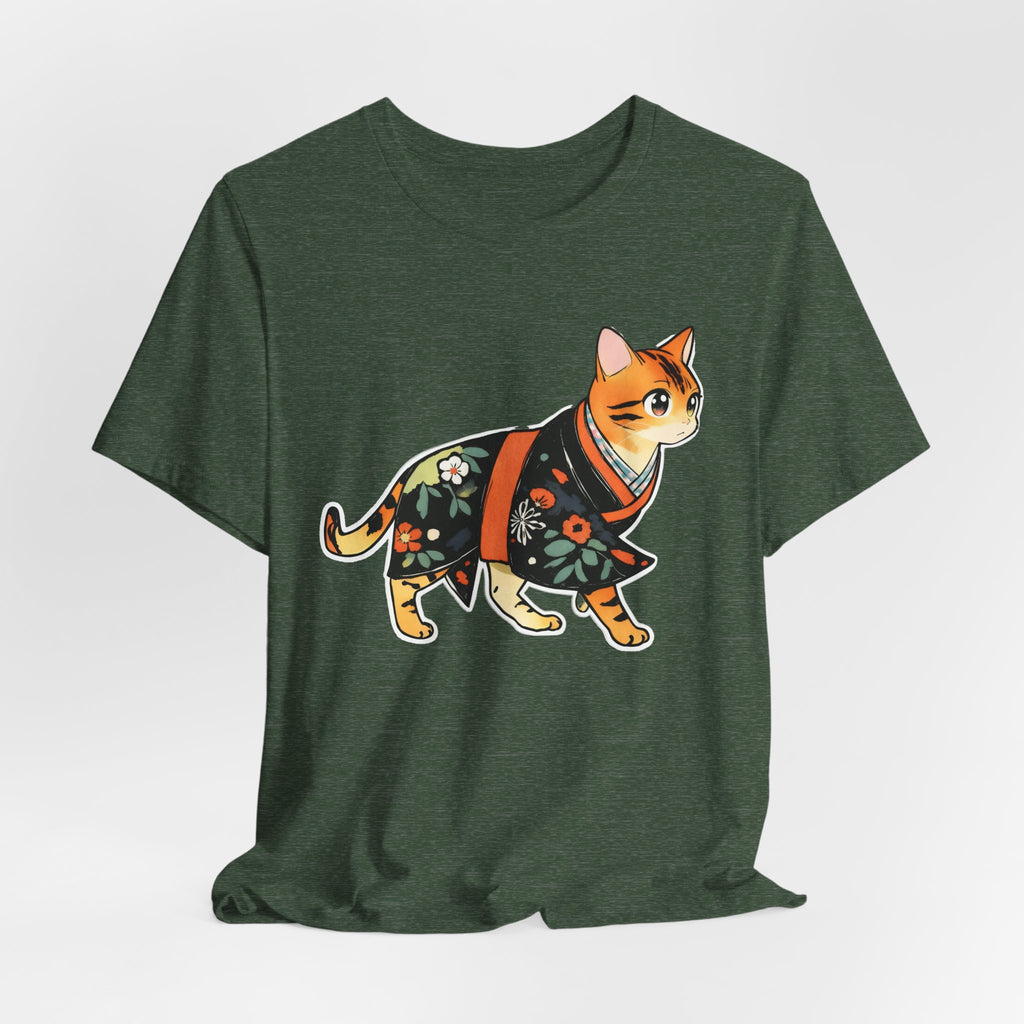 Peaceful Kimono Cat Shirt Zen Japan Tee