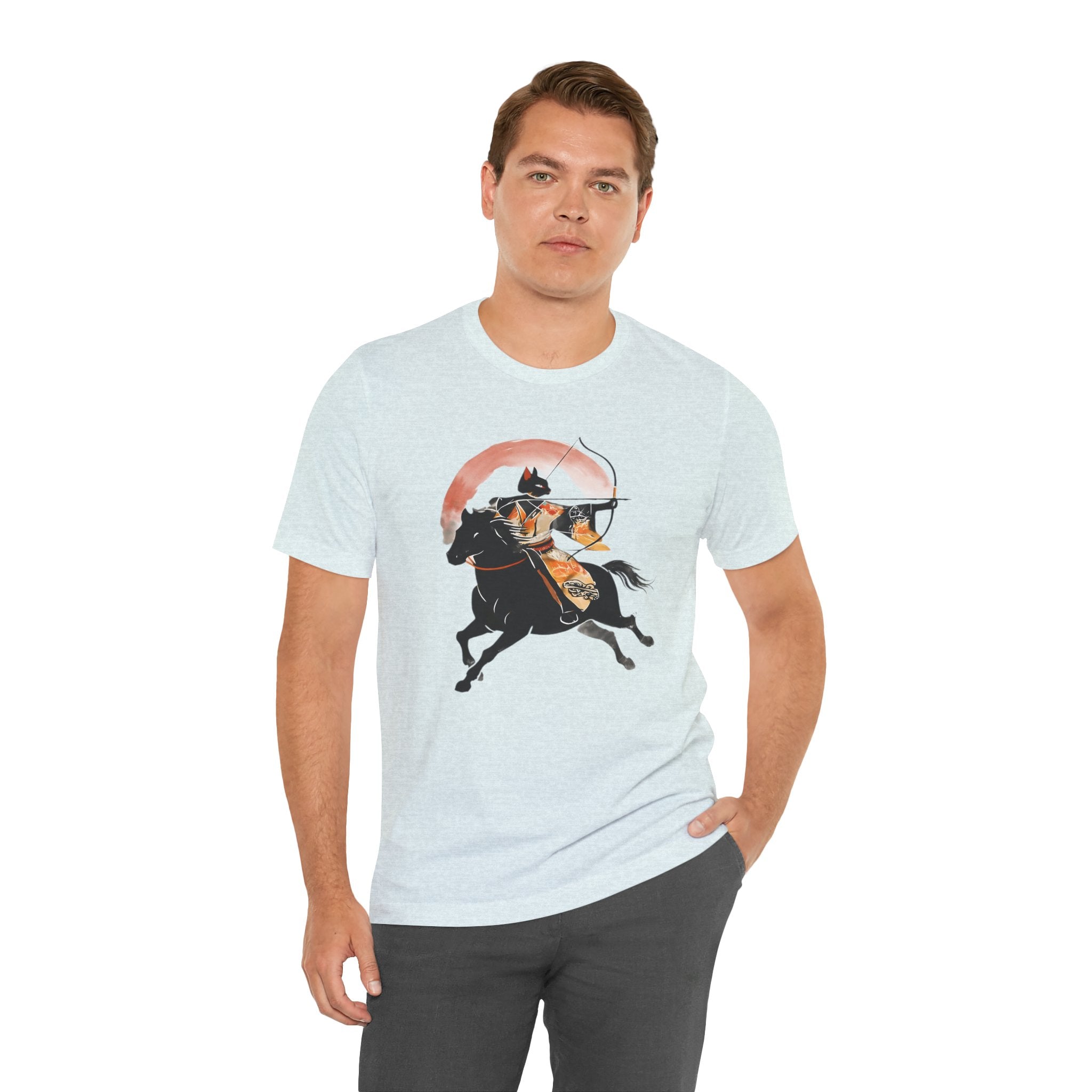 Year of the Horse Archer Cat T-Shirt | Japanese Zodiac Ukiyo-e Kimono Neko
