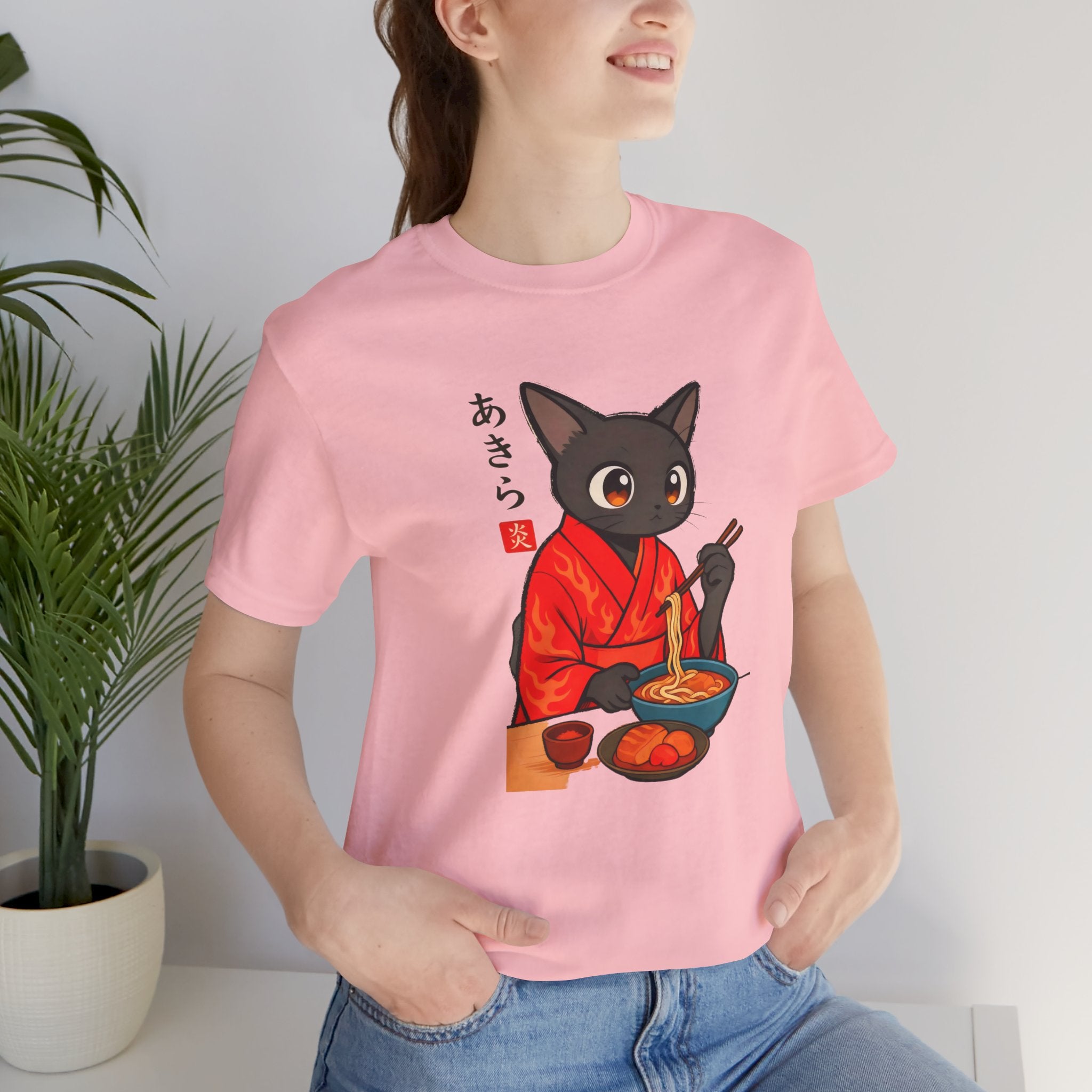 Spicy Ramen Black Cat Shirt - Japanese Noodle Cat Tee