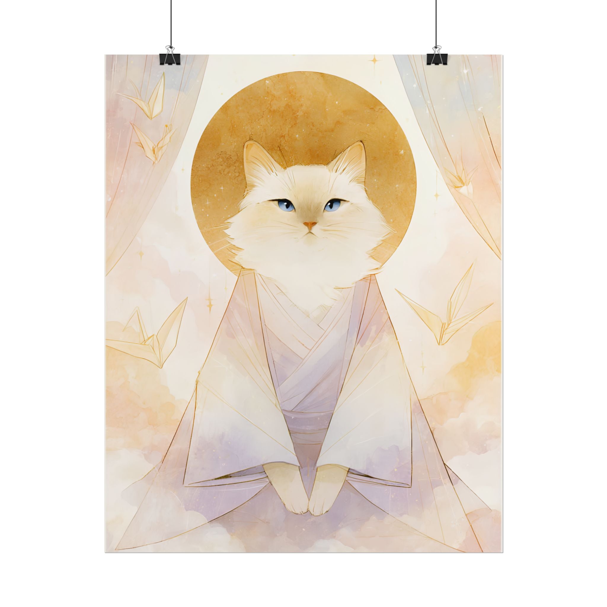 Cat Saint Poster - Sacred Ragdoll Art Print (Rolled Poster)
