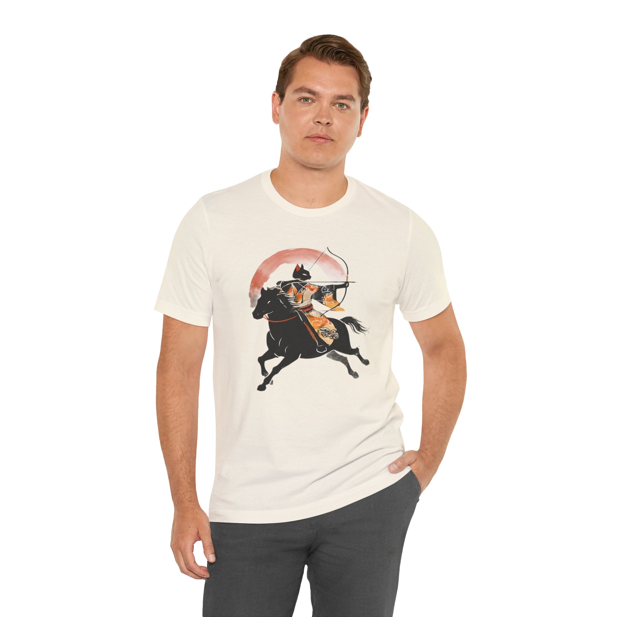 Year of the Horse Archer Cat T-Shirt | Japanese Zodiac Ukiyo-e Kimono Neko