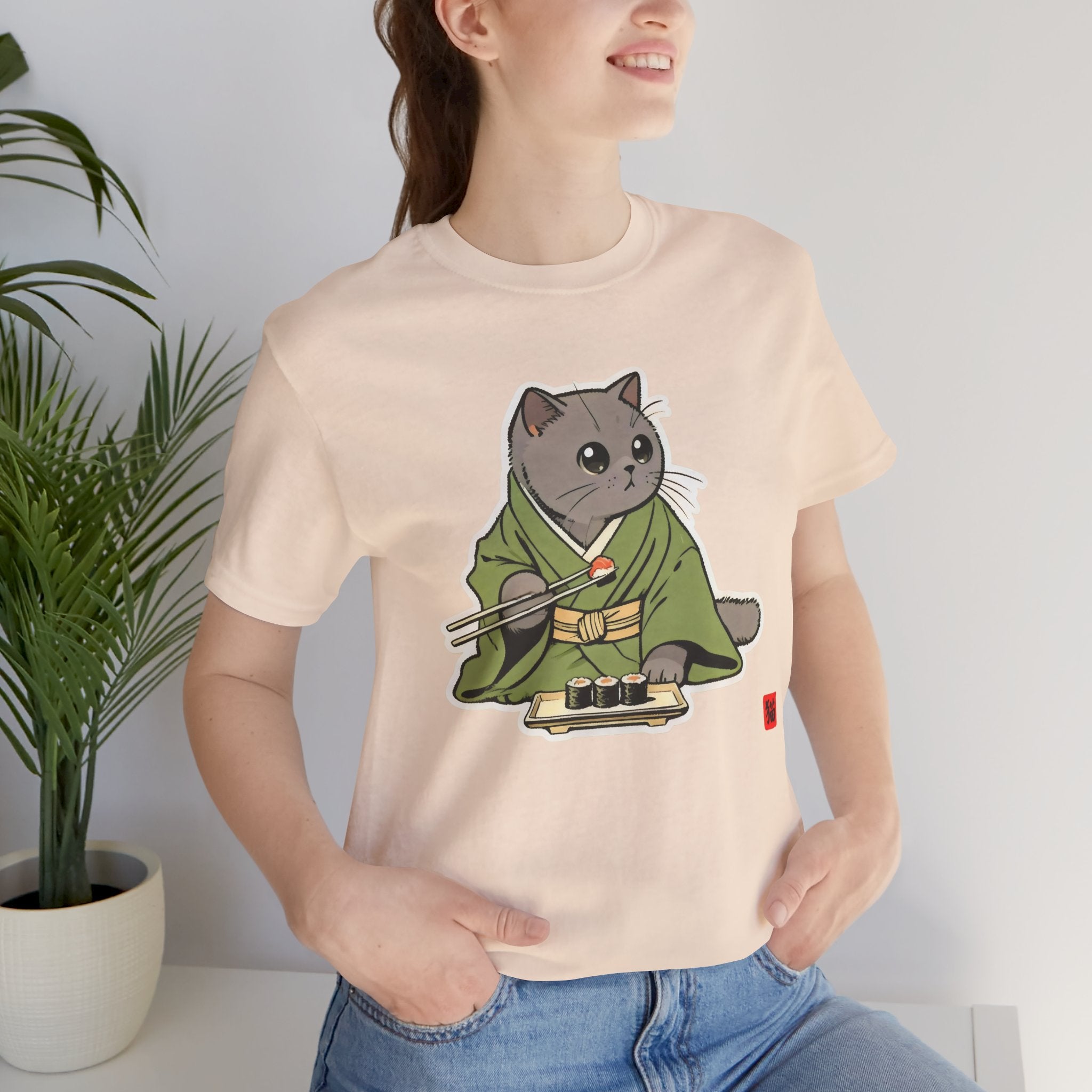 Sushi Cat Shirt - Adorable Japanese Cat Tee for British Shorthair Lovers - Kimono Cats Collection