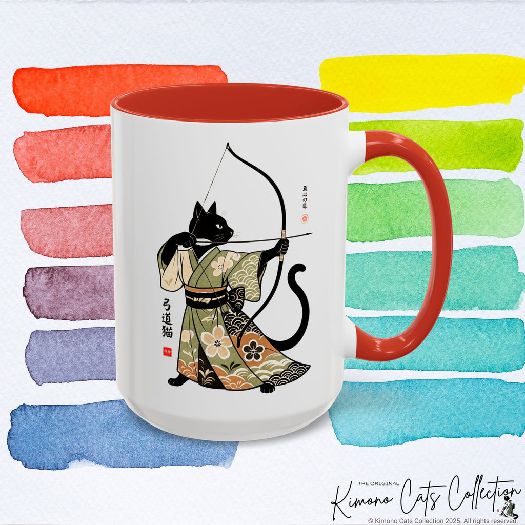 Kyudo Cat Warrior Coffee Mug