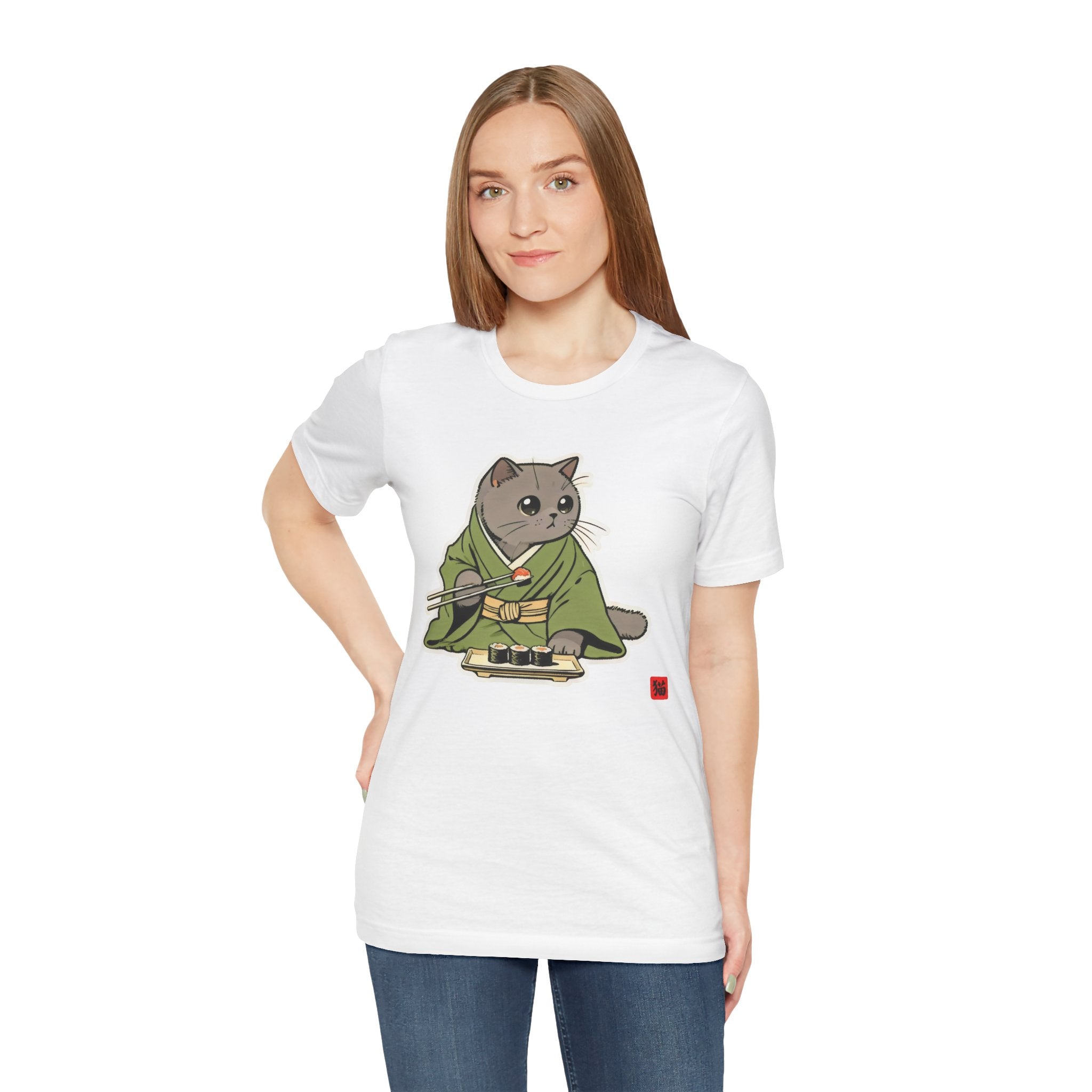 Sushi Cat Shirt - Adorable Japanese Cat Tee for British Shorthair Lovers - Kimono Cats Collection