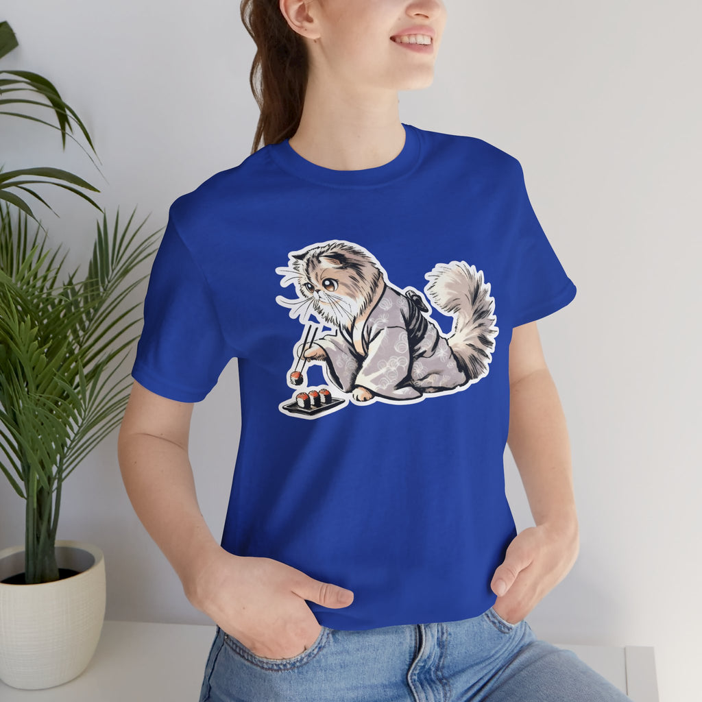 Sushi Cat Chopsticks Shirt - Cute Japanese Tee