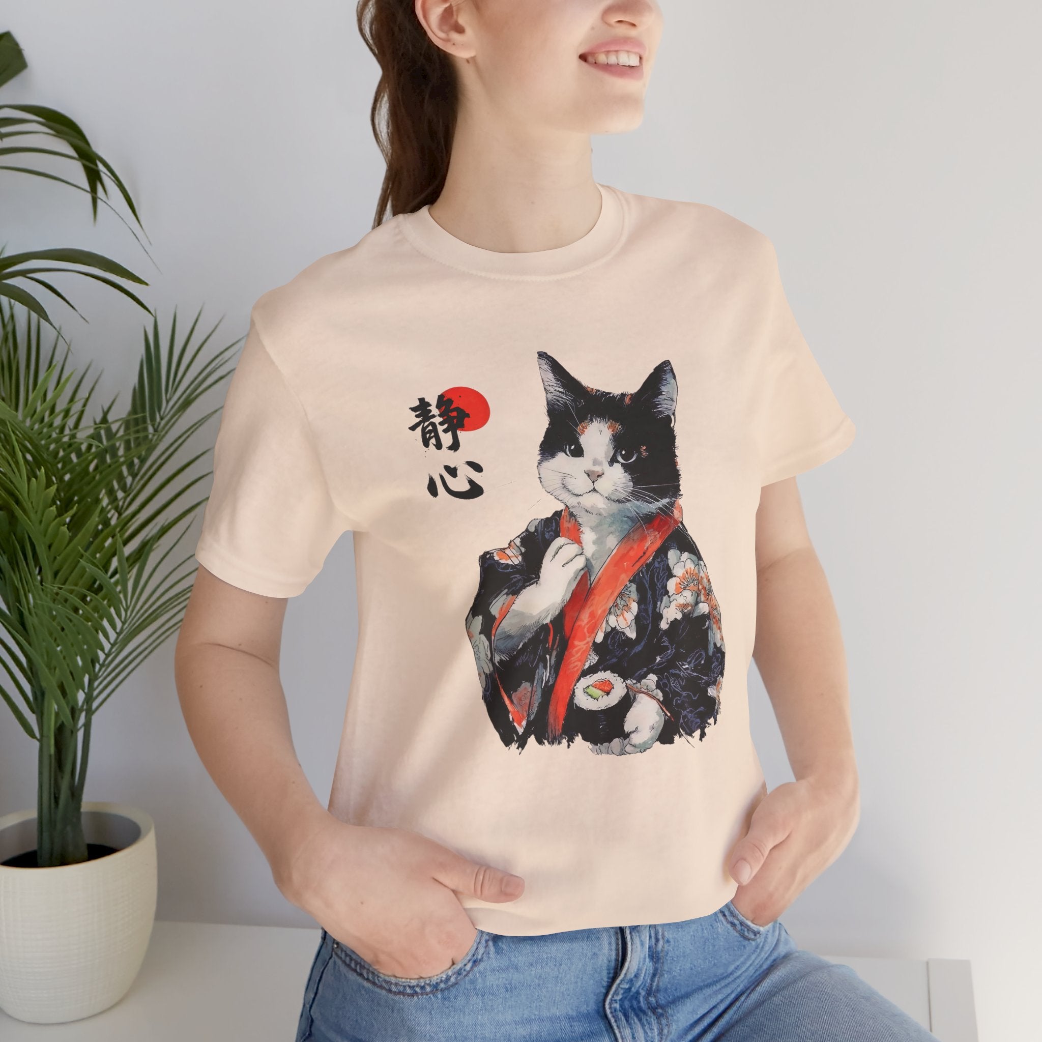Sushi Cat T-Shirt | Japanese Kimono Neko