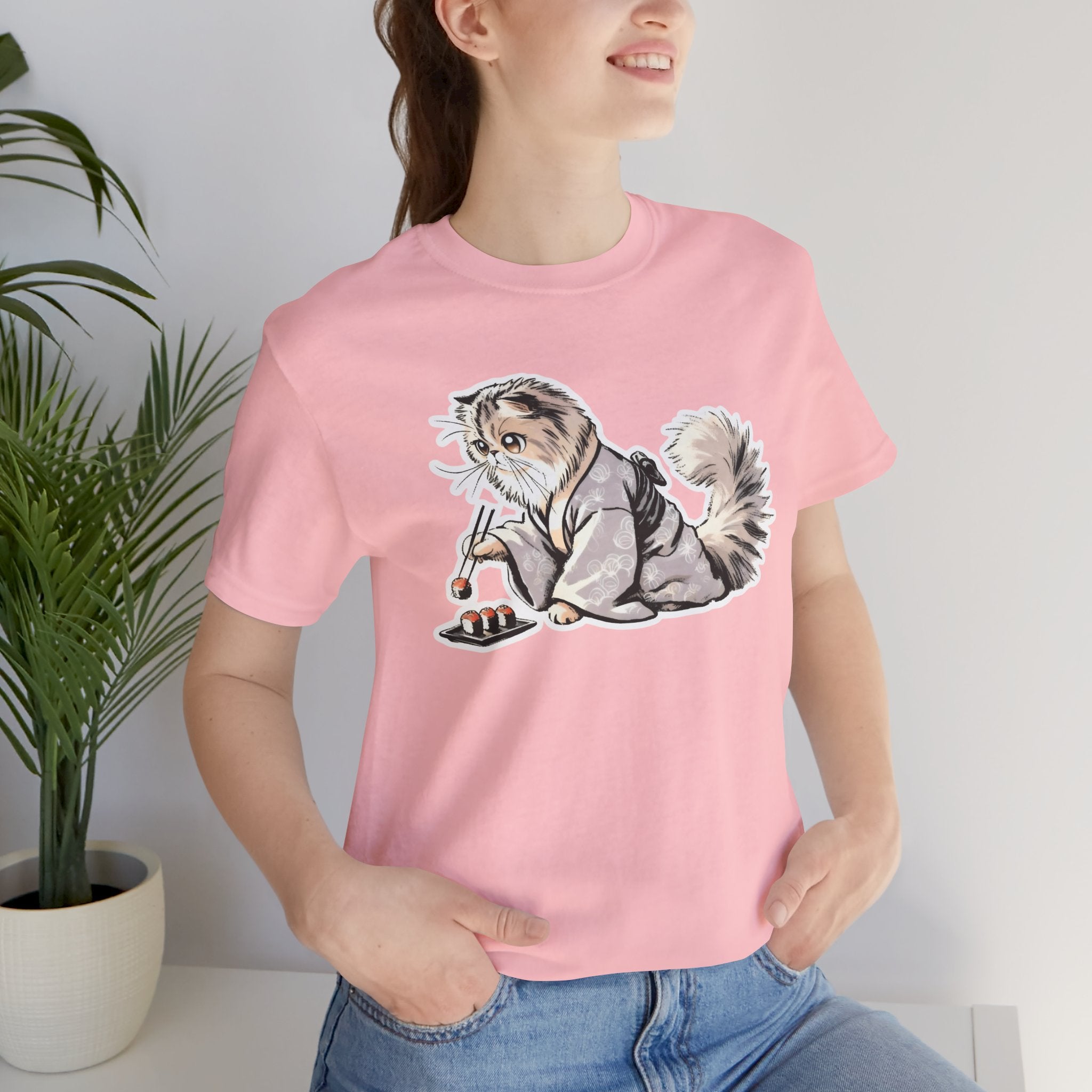 Sushi Cat Chopsticks Shirt - Cute Japanese Tee