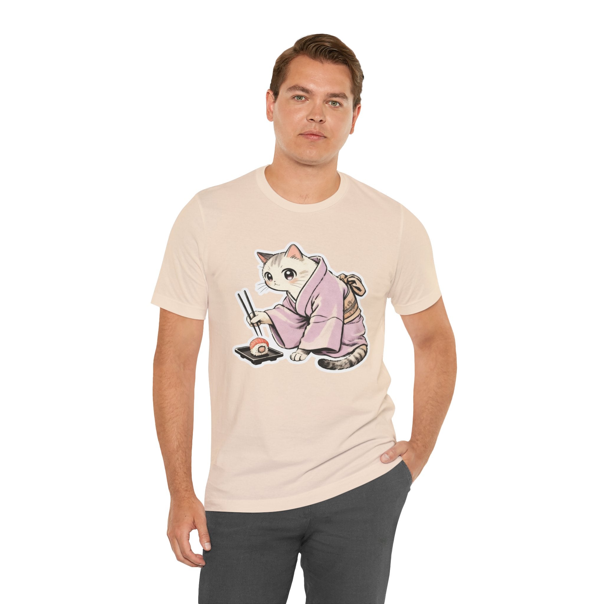 Sushi Cat Shirt - Japanese Kimono Cat Tee