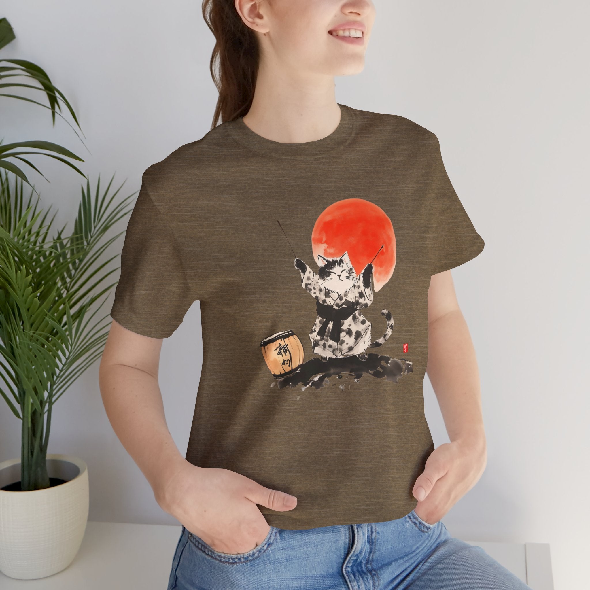 Taiko Drum Cat Tee – Unisex