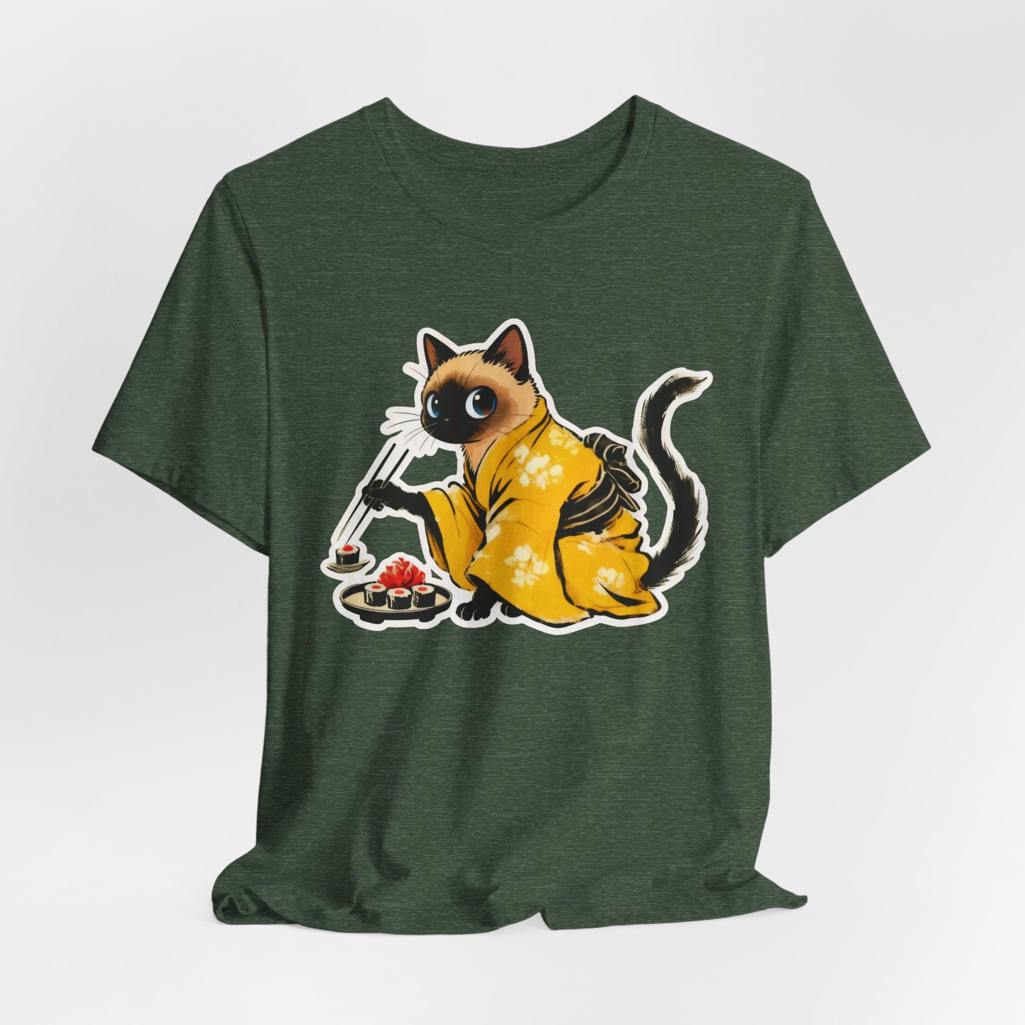 Kawaii Sushi Cat Tee - Japanese Cat Shirt