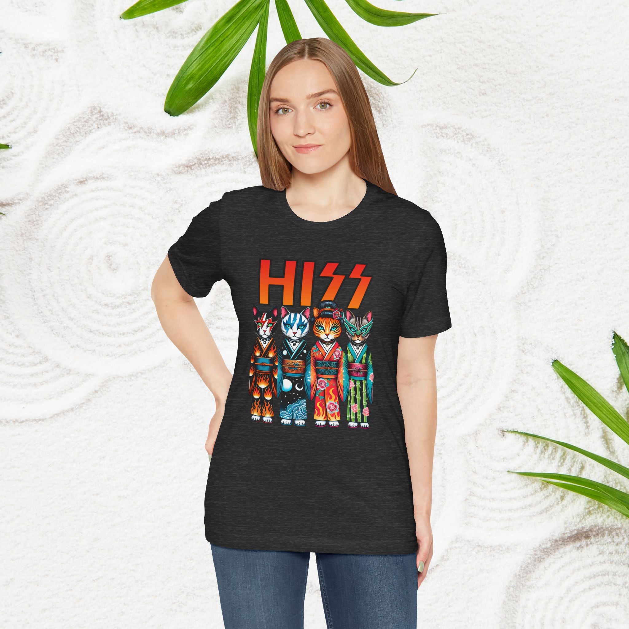 HISS Lustige Kimono-Katzen - Unisex T-Shirt