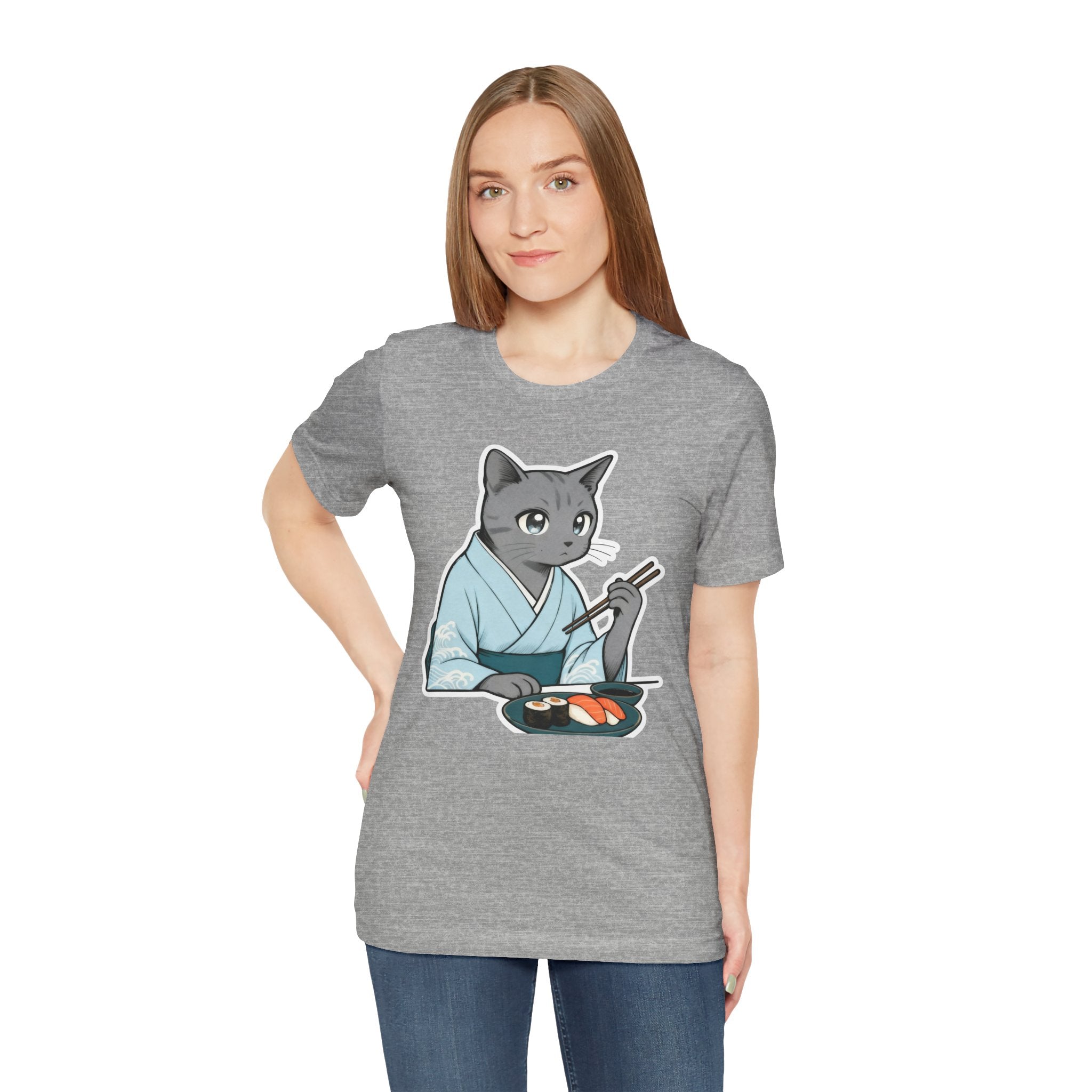 Sushi Kimono Cat Shirt - Japanese Dinner Date Cat Tee