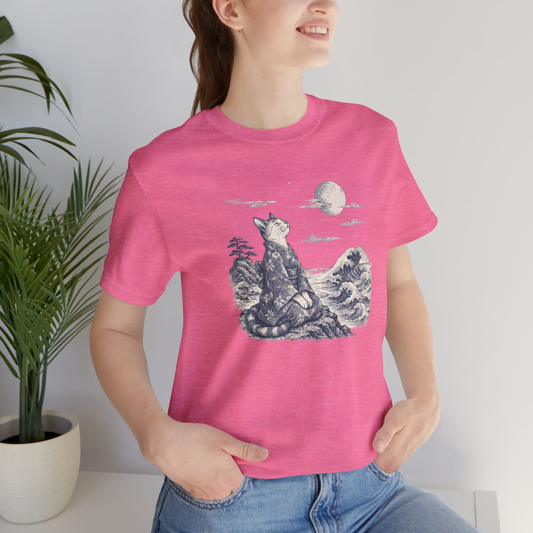 Moonlit Kimono Cat T-Shirt