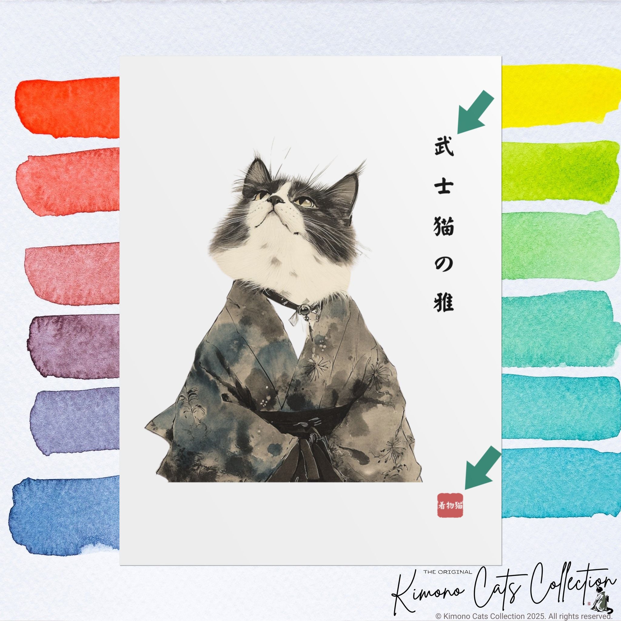 Custom Kimono Pet Portrait – Pre-Made!