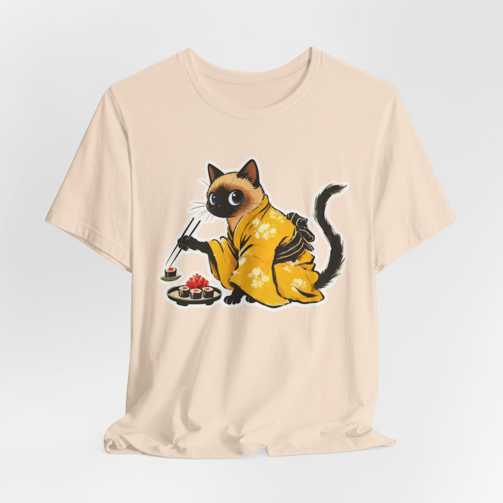 Kawaii Sushi Cat Tee - Japanese Cat Shirt