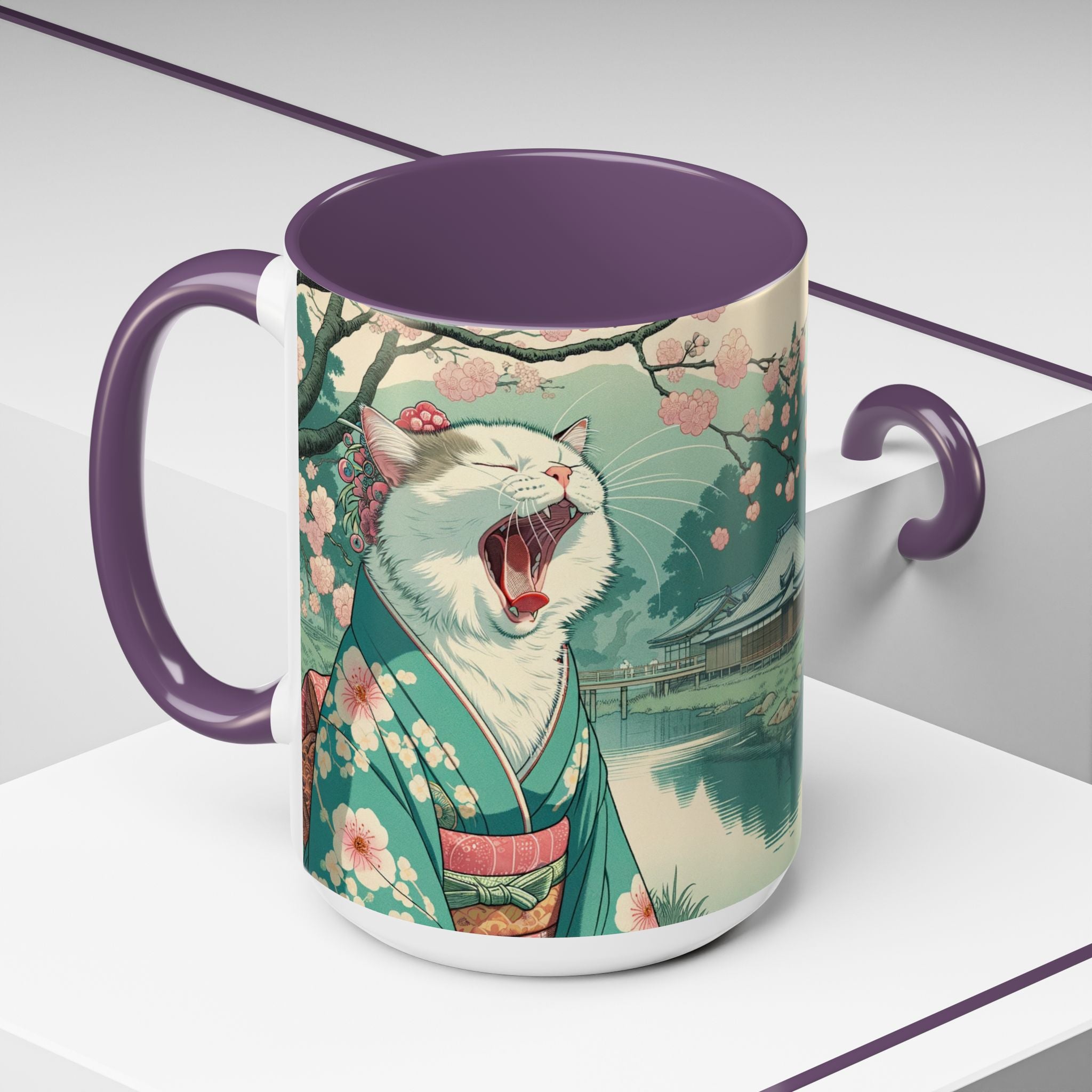 Cute Geisha Cat Mug - Kimono Cat Lover Gift - Kimono Cats Collection