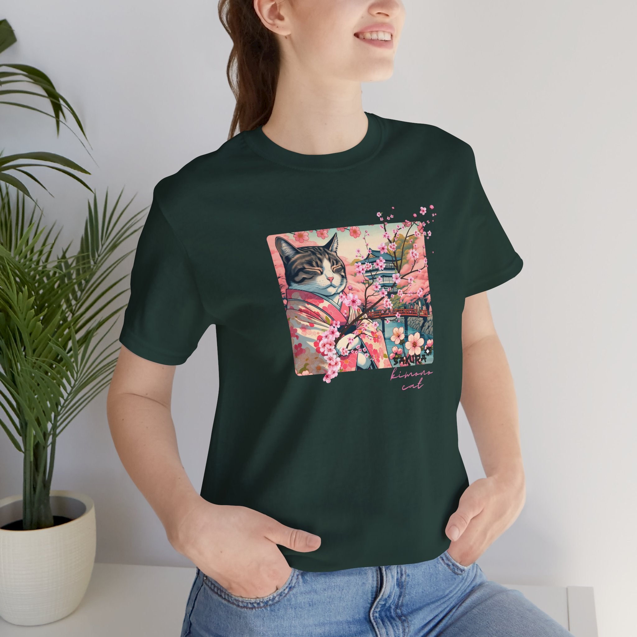 Sakura Kimono Cat Tee - Unisex